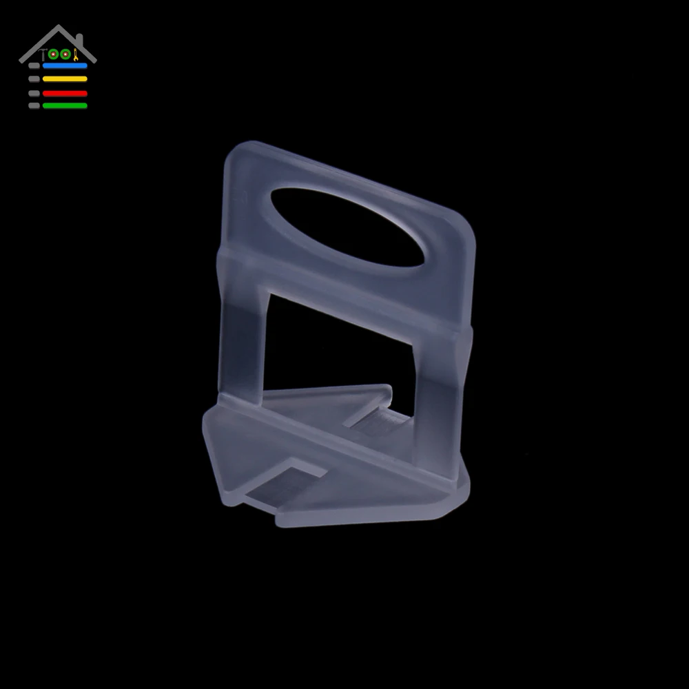 

100pc/Bag Plastic Clips Tile Spacers Leveler Tiling Ceramic Tilers Plumbers 1mm Gap Wall Floor D Type Leveling System Tool