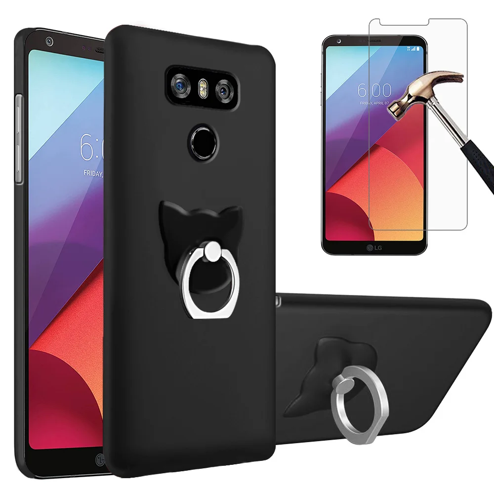 Frosted Shield Phone Cases with Screen Film for LG G6 Slim Hard Plastic