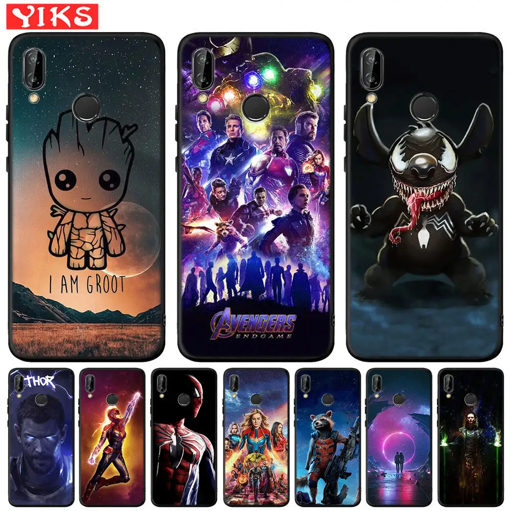 

Cute Groot Stitch Marvel Avengers Starry Sky For Huawei Mate 20 10 P30 P20 P10 P9 P8 Lite Pro 2017 P Smart 2019 Cover Case