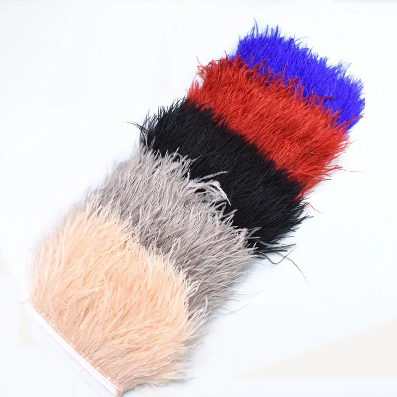 

fluffy crafts plumes ostrich feathers Trim ribbon Party decorations 8-10cm natural feathers Fringr Sewing DIY dress Accessories