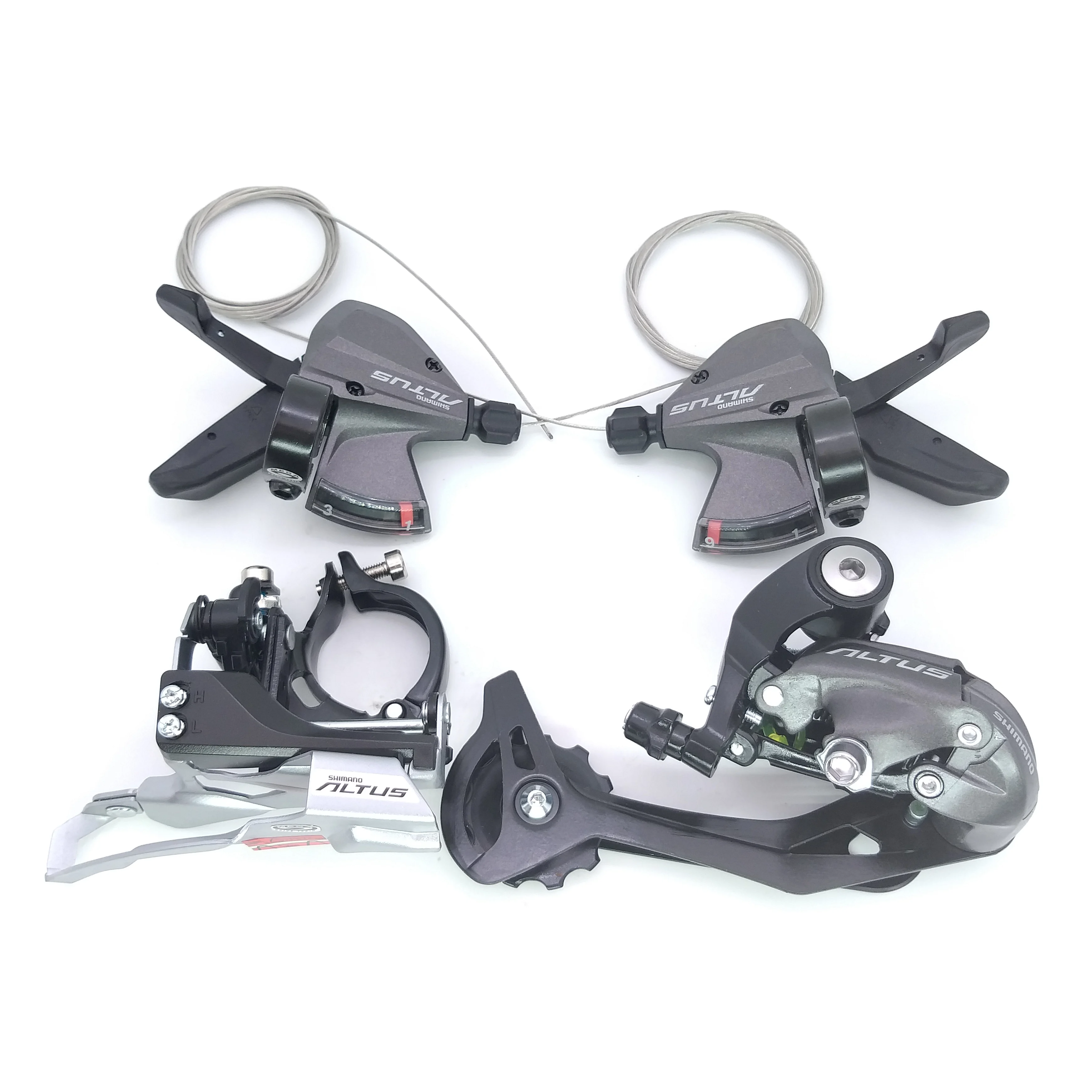 

Shimano ALTUS M370 3 PCS set 3x9 27-Speed Rear Derailleurs+Front Derailleurs +Shifter lever Groupset
