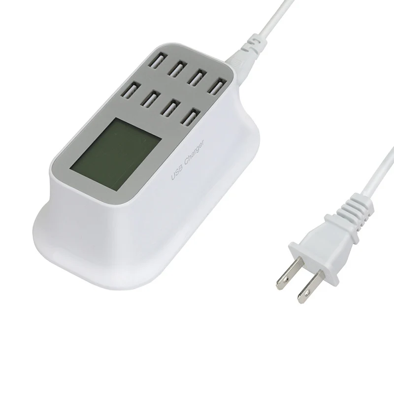 8 Port Portable USB Wall Charger Smart Charging US EU Adapter USB Socket With LED Green Display For smart phone