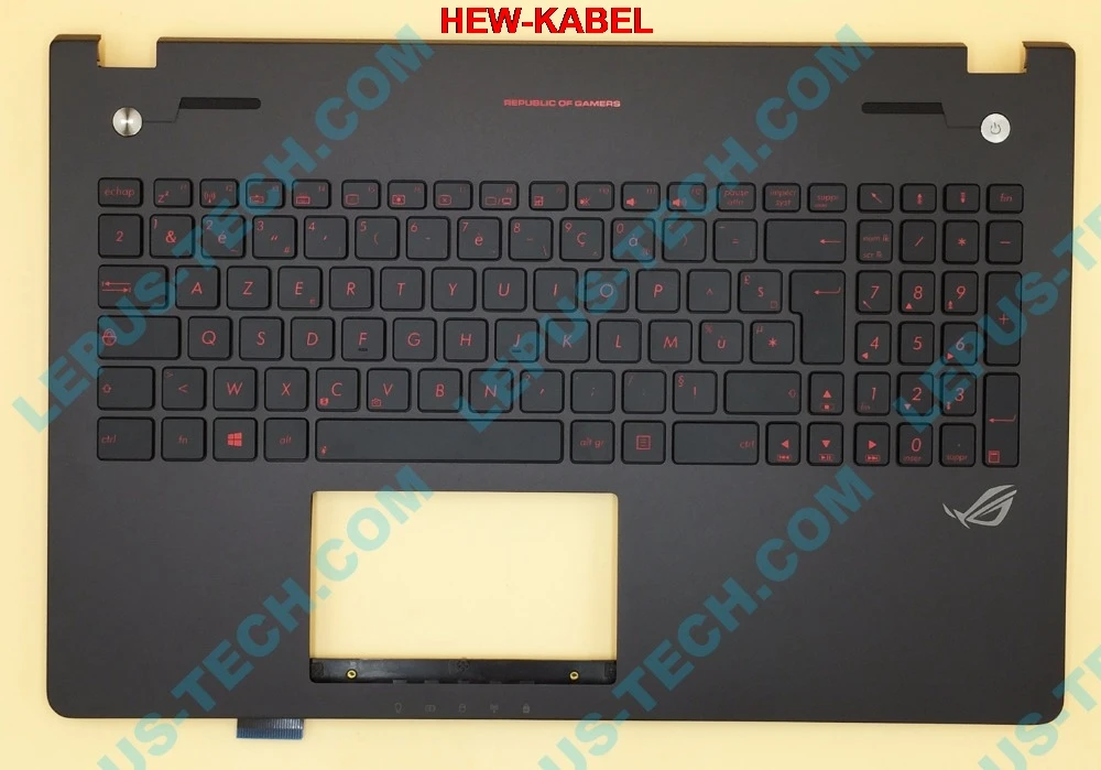 FR Французская клавиатура подсветка для ASUS G56 N56 N56VB N56VJ N56VM N56VV N56VZ верхняя крышка верхний чехол Упор для рук 90NB06D5-R31FR0 черный