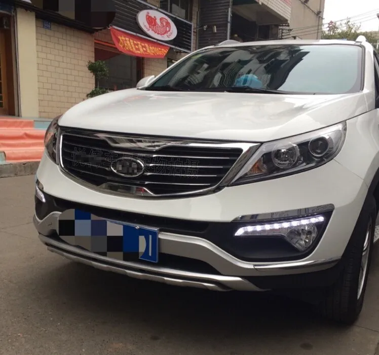 Lampever для Sportage R светодиодный дневные ходовые огни для Sportage R высокой яркости светодиодный точечный Стиль DRL светодиодный Противотуманные фары Дневные ходовые огни дневного света