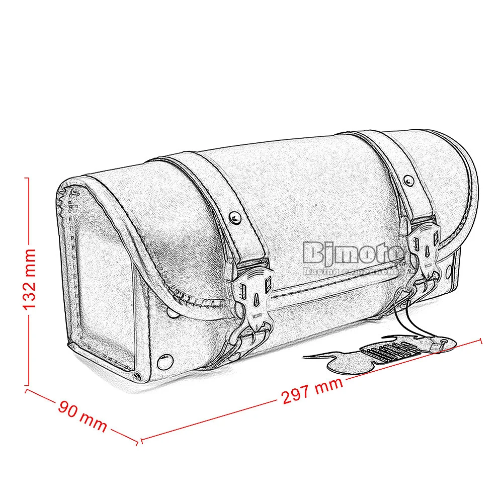 Bolsas de Armazenamento Bolsa de Bagagem Bolsa de Couro do Plutônio Nova Motocicleta Frente Garfos Bolsas Sissy Barra Ferramenta Scooter Guiador Ajustável 3 High Quality Automóveis e motos