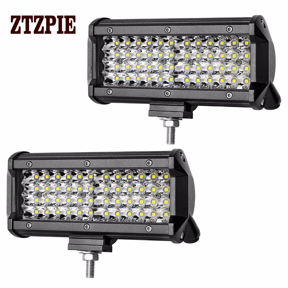 

ZTZPIE Car Led Flood Light Bar 6500K 168W Work Light Lamp Net Light Cree144w 7 Inch Four Row Long Strip LED Motorcycle Light