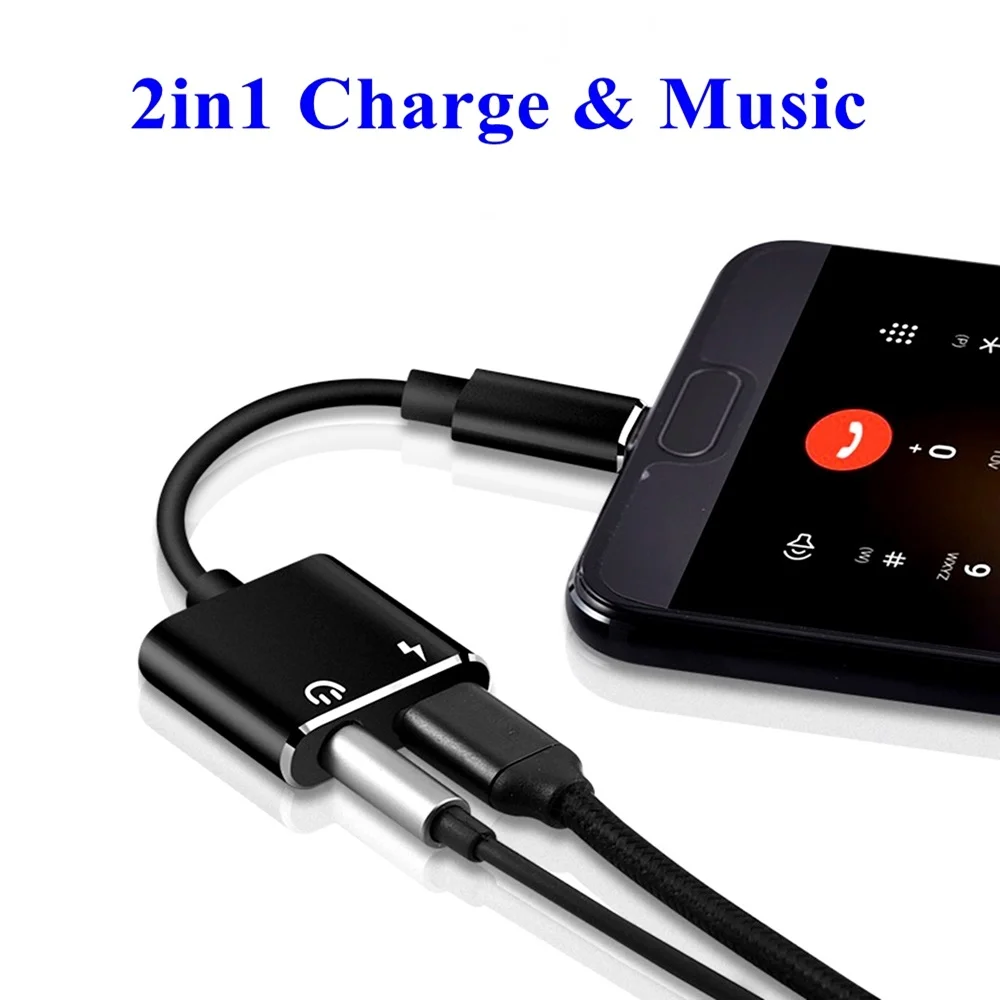 Tongdaytech 2 в 1 USB Type C адаптер к 3 5 мм разъему Aux аудио кабель для зарядки телефона Xiaomi Mi