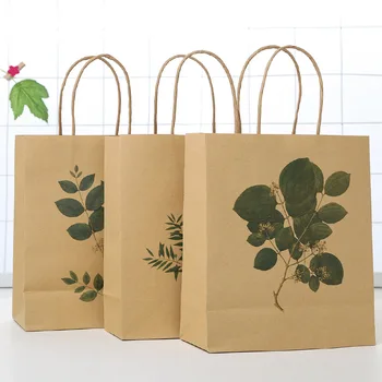 

9 pcs kraft paper bag gift packaging birthday party Gift Wrap Storage bag