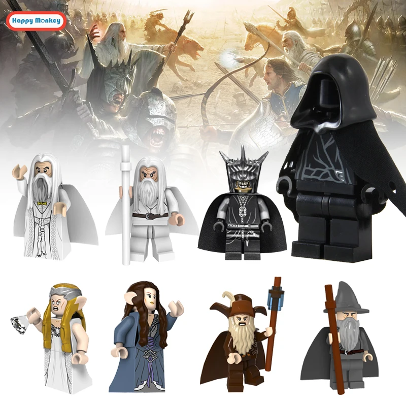 Фигурки Legoinglys Властелин кольца и Звездные войны экшн-фигурки Gandalf Frodo Elrond Balin