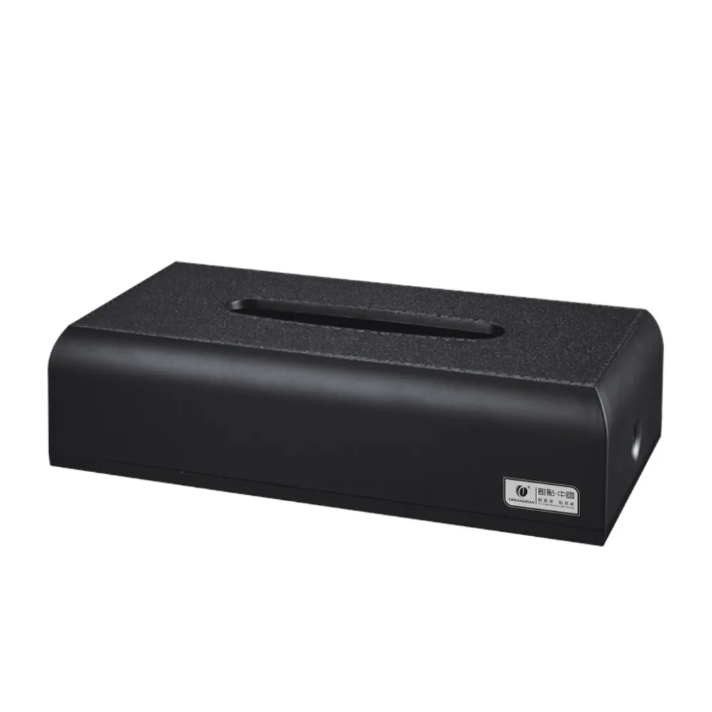 Counter Top Black Napkin Holder Leather Texture Rectangle Facial Tissue Paper Dispenser Toilet Storage Box Cover Tabletop | Дом и сад