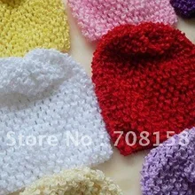 200 шт./лот Детское вязание крючком вафельные летняя шляпа и вафельные Beanie Головные уборы для женщин много цветов на выбор