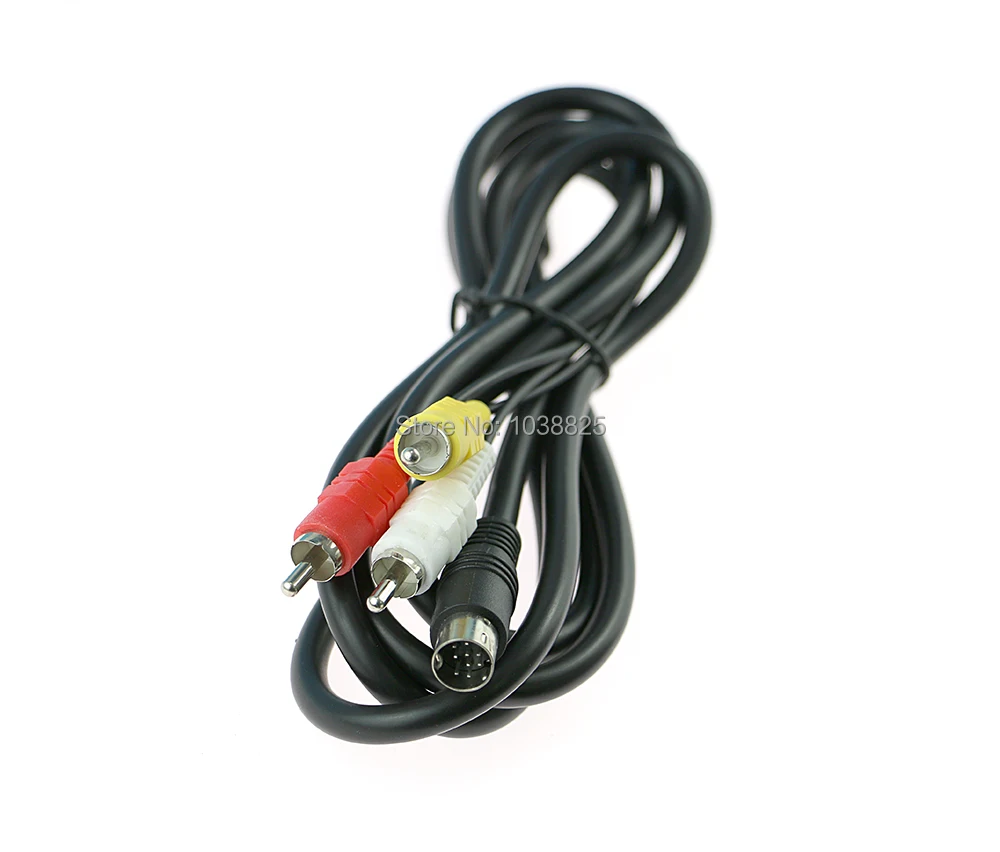 

High Quality 6FT 1800mm Retro-bit AV RCA Audio Video Cable For Sega Genesis 2 Connection Cord