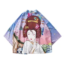 Женское и мужское повседневное винтажное кимоно, кардиган для девушек,, летняя Свободная рубашка с национальным принтом для влюбленных, топ, блуза, Mujer, harajuku 5,8