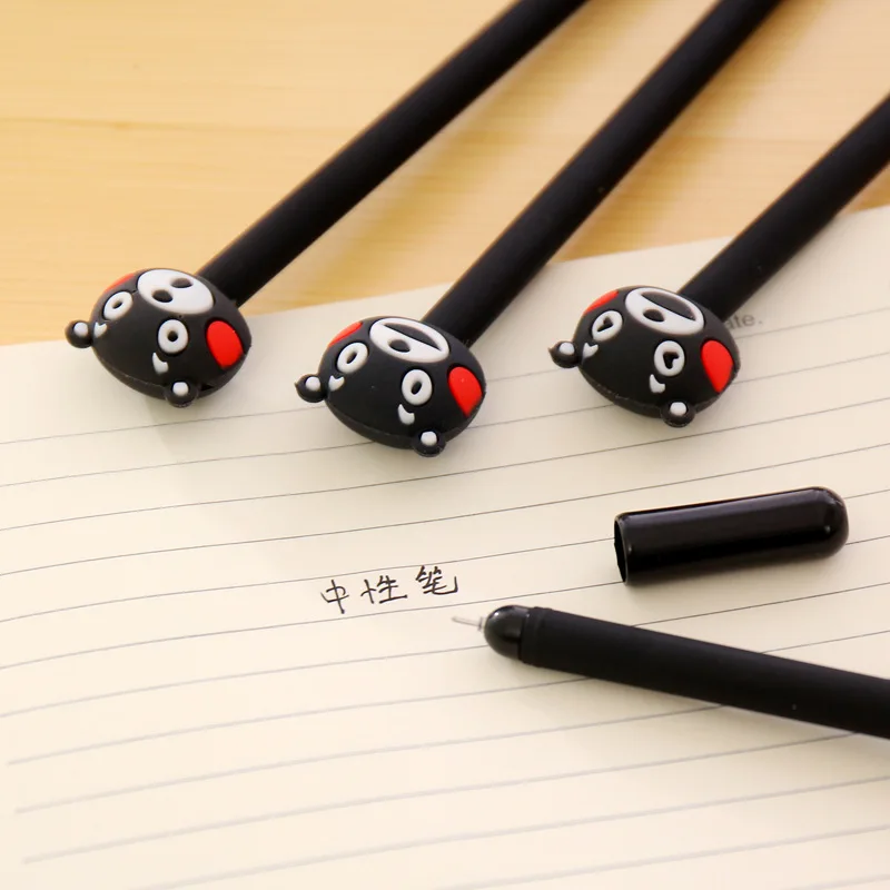 Japanese And Korean Creative Stationery Water Pen Cartoon Cute Black Bear Neutral Students Office Signature huismerk kopen in de aanbieding