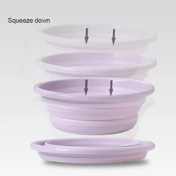 

Portable Foldable Washbasin Round Bathroom Washbasin for Laundry Camping Travel Lavabo plegable Taitettava pesuallas BDF99