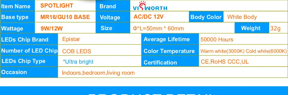 AC DC 12 В Светодиодный прожектор GU10 G5.3 база Светодиодная лампа SMD2835 4 шт. 3W 5 Вт Светодиодная лампа Высокая яркость COB 9 Вт 12 Вт серебристый корпус теплый холодный белый
