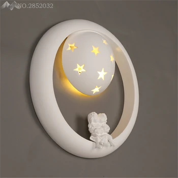 

JW European Style Creative Carved Fairy Tale Plaster Wall Lamp LED Light for Staircase Bedside Children Room Indoor Decoration