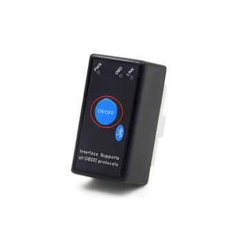 

Super Mini ELM327 Bluetooth ELM 327 Power Switch V2.1 On/Off Button OBD2 Car Diagnostic Tool Multi-Languages For OBDII Protocols