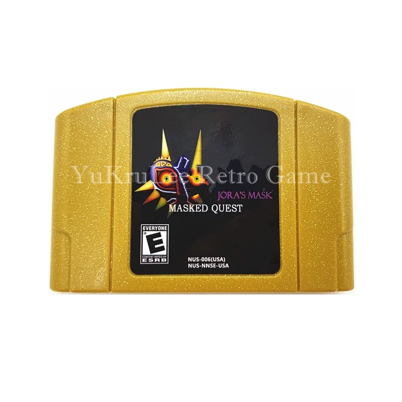

Zeld Majora's Mask Video Game Cartridge Card for 64 Bit Family Game Console US NTSC Version English Language Golden Shell