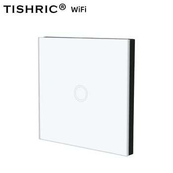 

TISHRIC EU Wifi Wall Touch Switch 1/2/3 Gang Smart home Automation LED Lights Remote Controller Work with Ewelink Google Home