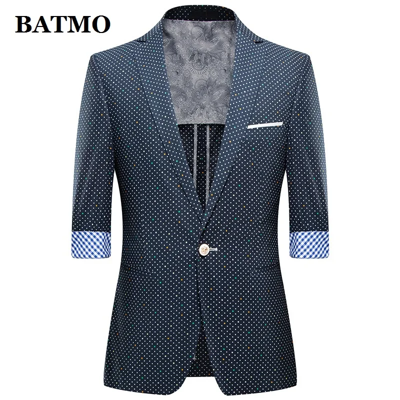 

BATMO 2019 new arrival summer high quality casual blazer men,men's summer jackets ,plus-size M-4XL,1301