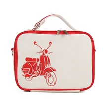 Portable Thermal Lunch Bag Cooler Insulated Lunch Bags Carry Tote Bag Picnic Storage Bag Case Accessories Red(Motorcycle)