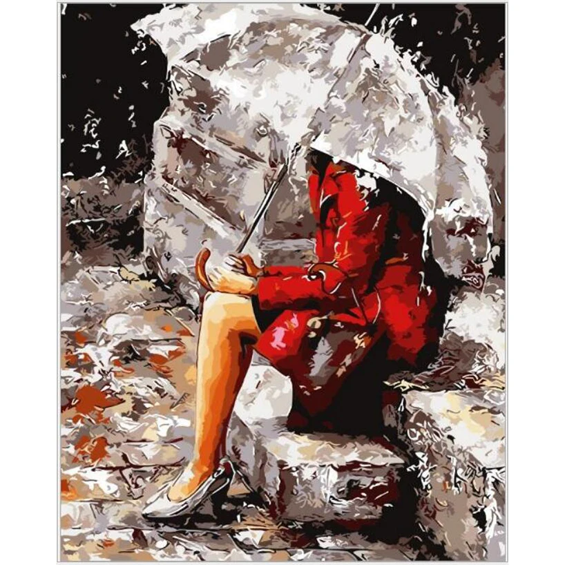 

Wall picture painting by numbers canvas painting home decor paint by number Umbrella beauty pictures paint by numbers MK038