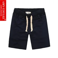 Шорты мужские и женские стильные однотонные Классические хлопок стильные высококачественные дышащие ткани повседневные чистые карманы на шнурке