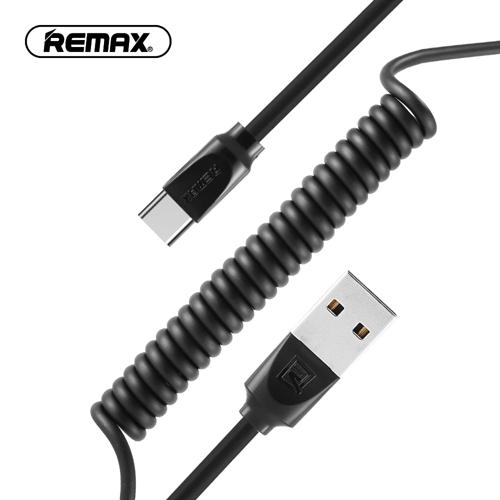 

Remax TPU Retractable Spring usb type c cable 2.4A Fast Charging for Xiaomi Mi 5 USB C Data sync Cables for Samsung s8 Oneplus 6