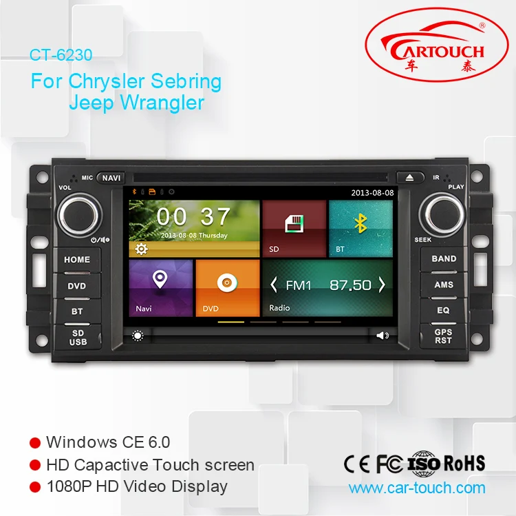 Excellent Two Din 6.2 Inch Car DVD Player For JEEP/COMMANDER/WRANGLER With Canbus 3G USB Host Radio GPS RDS BT 1080P Ipod Free Map Camera 1
