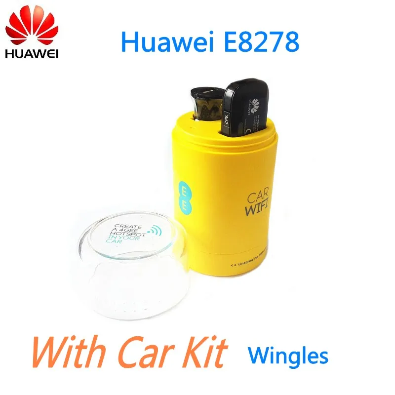 

Unlock 4G Car WiFi Router with SIM Card Slot with Car Charger Huawei E8278