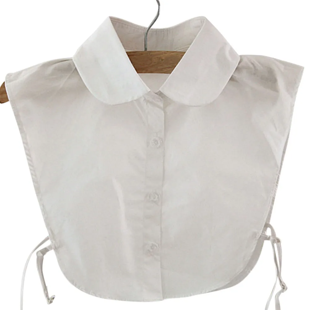 

Detachable Women Shirt Fake Collar Cotton Solid Color Lapel False Blouse Top Sweater Neckwear Ladies Clothes Accessories JL