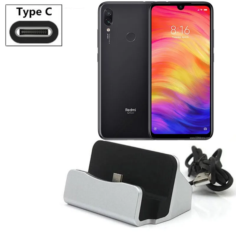 

For Xiaomi Redmi Note 7 Desktop Data Sync Type-C USB Cable Dock Charger Station For Huawei Samsung A70 A50 A30 Redmi Note 7 Pro