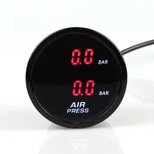 2 дюйма 52 мм двойной пневматической подвеской манометр бар воздуха Ride Gauge с 2 шт. 1/8NPT электрические датчики