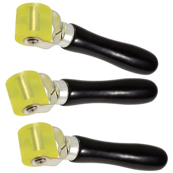 

Wooden Grip Auto Sound Deadener Application Clear Yellow Rubber Roller
