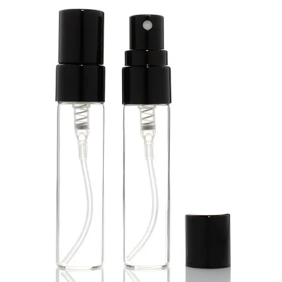 

50pcs/lot 5ml Portable Colorful Glass Perfume Bottle With Aluminum Atomizer Empty Cosmetic Containers For Travel