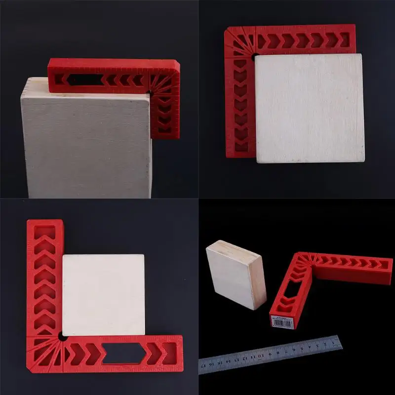 

90 Degree Positioning Ruler L Type Holder Squares Plastic Clamping Square Right Angle Clamp Woodworking Carpenter Tool