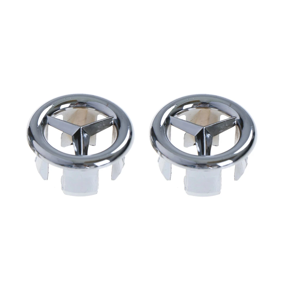 

2pcs/lot Bathroom Basin Sink Overflow Ring Six-foot Round Insert Chrome Hole Cover Cap