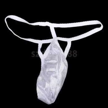 

Sexy Men Mesh Open G-string T-back Pouch Posing Strap Underwear Black