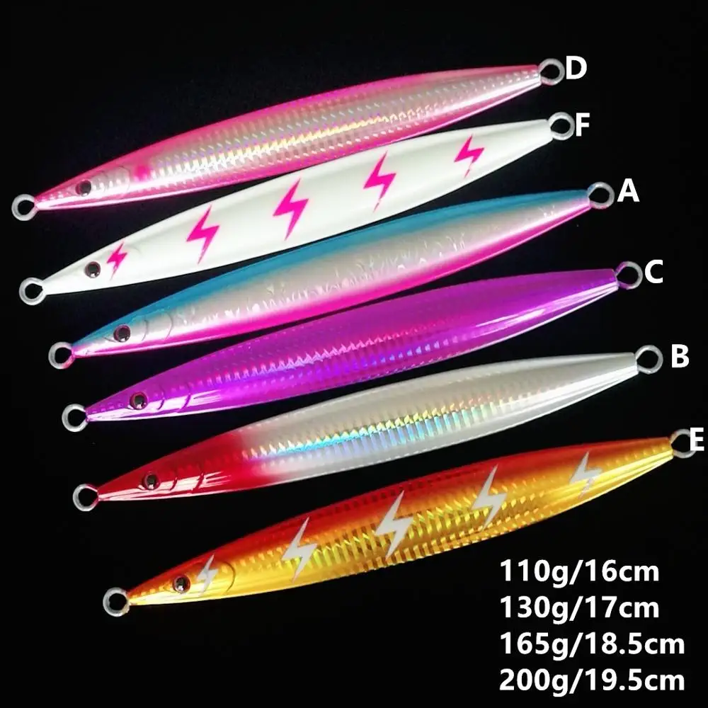 

Tsurinoya 1pc 110g 130g 165g 200g Saltwater Slide Jigs Leurre Lead Metal Fish Bait Jigging Fishing Lures