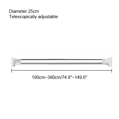 Регулируемые вешалки для одежды из нержавеющей стали, высокопрочные сушилки для одежды, сушилки для одежды, держатель для хранения - Цвет: 190-380cm