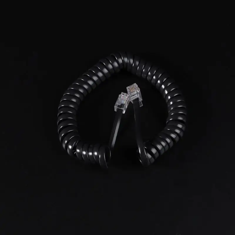 Стационарный телефонный спиральный кабель медный провод длинный тип трубки