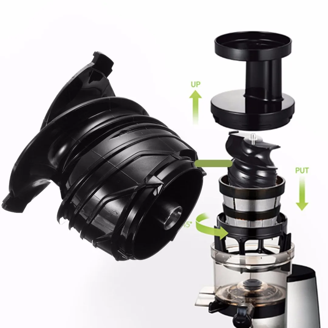 1pcs Auger Screw Propeller Slow Juicers Parts For HH-SBF11 Blender Replacement Black
