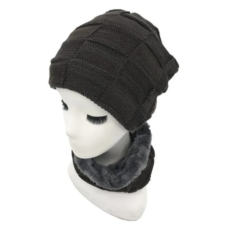 MOXFCIZO, женская зимняя шапка, вязаная шапочка, женские шейные теплые шапочки с черепами, маска, Лыжные шапки, теплая шапка, женский набор шапки и шарфа
