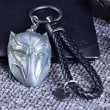 Marvel Мстители Капитан Америка Черная пантера цинковый сплав брелок кулон тканые веревку реквизит