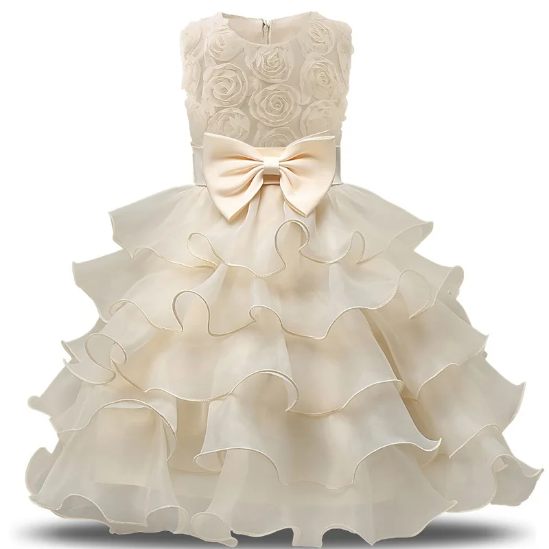 Формальные для маленьких девочек одежда Платье для дня рождения, свадебных торжеств платье принцессы с бантом бальное платье Детские платья для девочек Костюмы Vestidos - Цвет: as shown