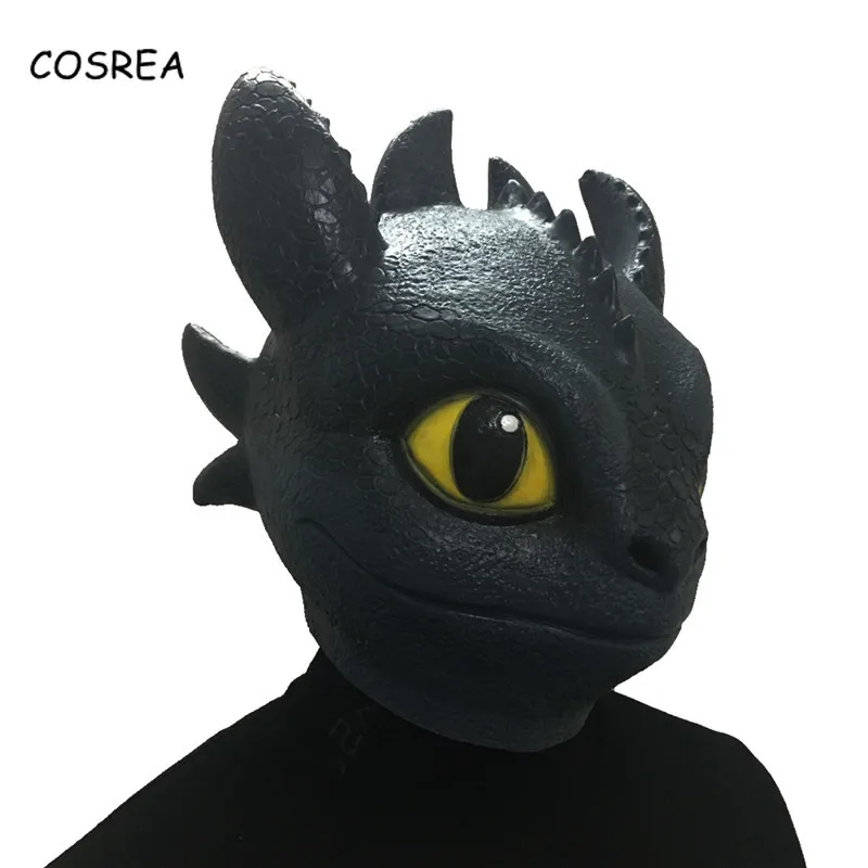 

How To Train Your Dragon Cosplay Facial Mask Helmet Full Face Mouth Face Mask Adult Toothless Costume Halloween Party