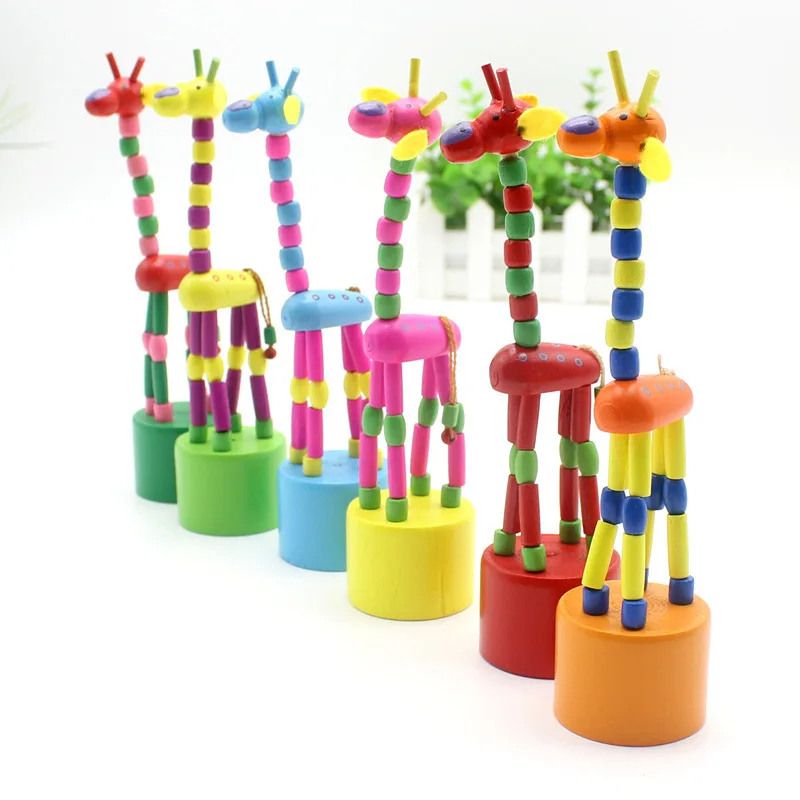 Творческий детская развивающая игрушка танцы стенд Жираф деревянный красочный мультфильм качалка животных детские игрушки подарок на день рождения CL5669