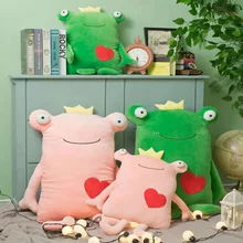 Creative Cute Crown Love Frog Pillow Plush Toy Doll Pillow Couple Love Frog Pillow Doll Sofa Home Decoration Girl Birthday Gift Creative Cute Crown Love Frog Pillow Plush Toy Doll Pillow Couple Love Frog Pillow Doll Sofa Home Decoration Girl Birthday Gift