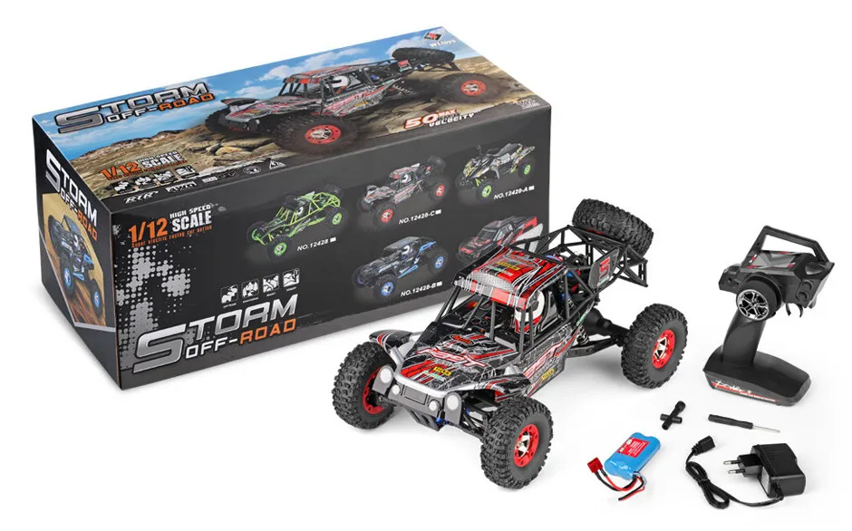 WLtoys 12428-A/B/C RC автомобиль 1/12 Масштаб 2,4G Электрический 4WD автомобиль с дистанционным управлением 50 км/ч высокая скорость RC гоночный внедорожник - Цвет: 12428-C